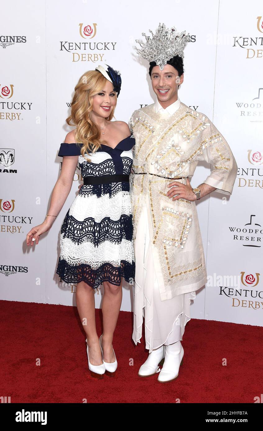 Tara Lipinski and Johnny Weir at the 144th Kentucky Derby held at