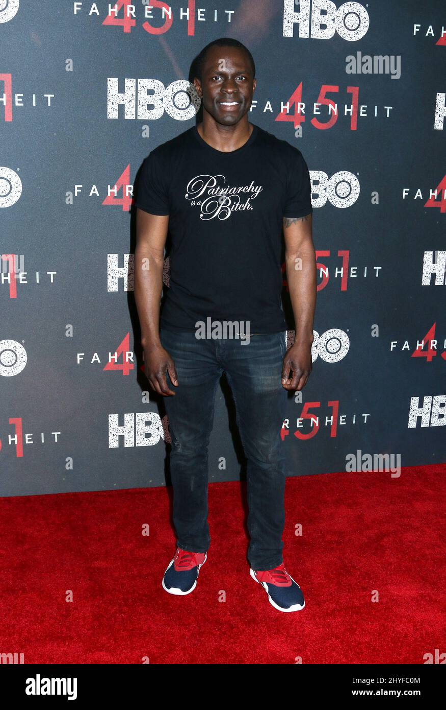 Gbenga Akinnagbe attending the Fahrenheit 451 Premiere held at NYU