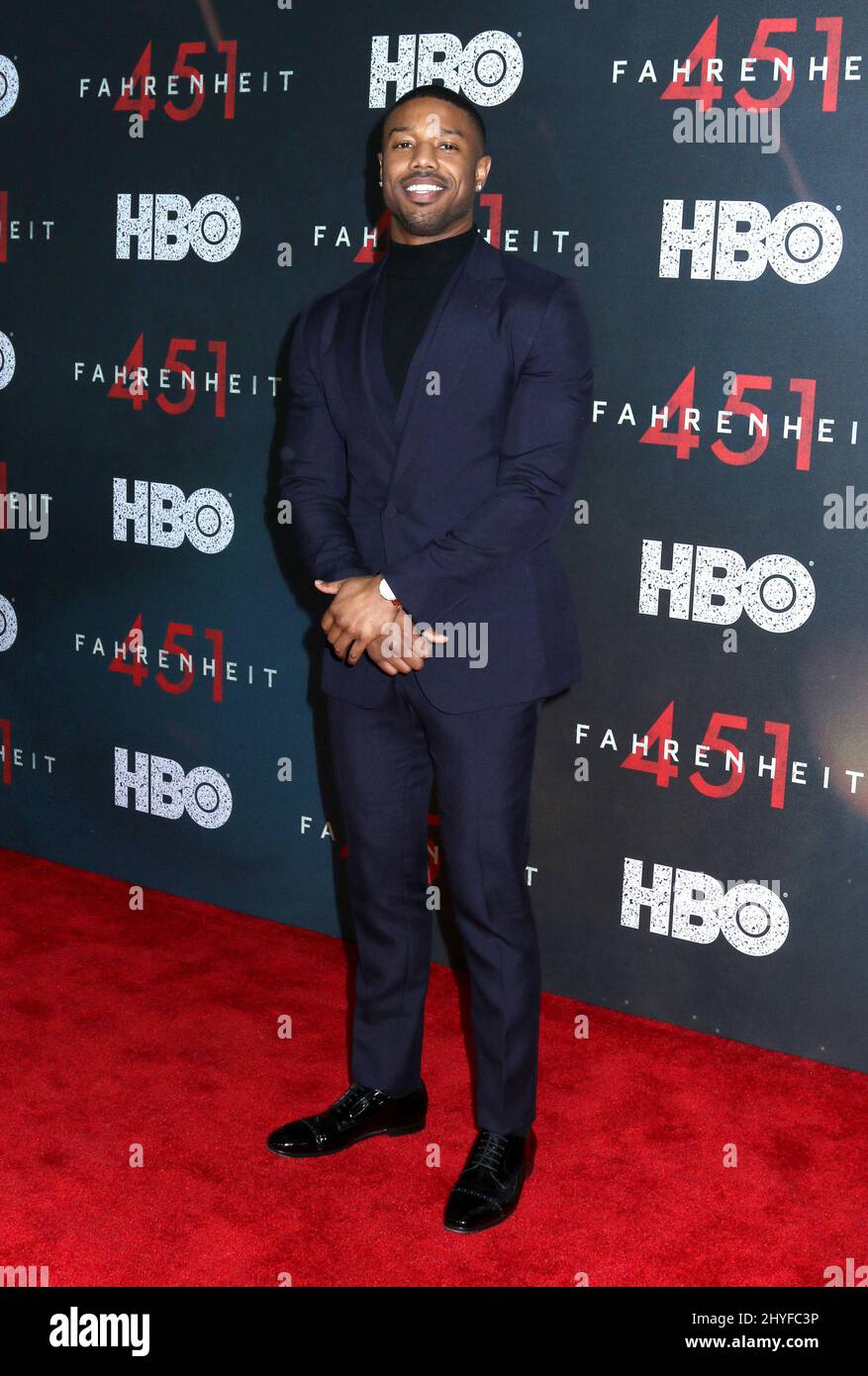 Michael B. Jordan attending the Fahrenheit 451 Premiere held at NYU Skirball Center on May 8, 2018. Stock Photo