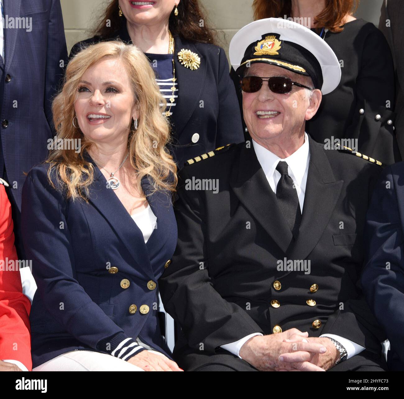 Jill Whelan and Gavin MacLeod during the Princess Cruises and Cast of 'The Love Boat' Hollywood Walk of Fame Honorary Star Plaque Ceremony on May 10, 2018. Stock Photo