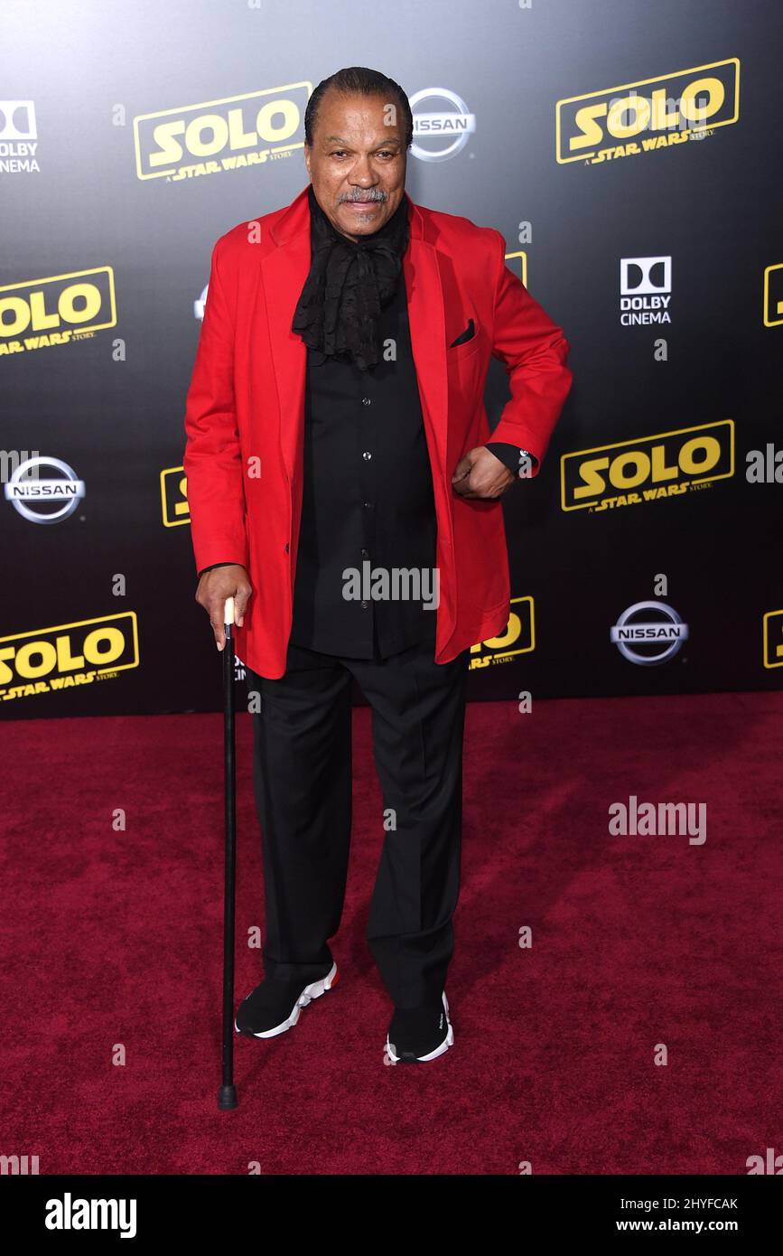 Billy Dee Williams at 'Solo: A Star War Story' World premiere held at the El Capitan Theatre on May 10, 2018 in Hollywood, CA. Stock Photo