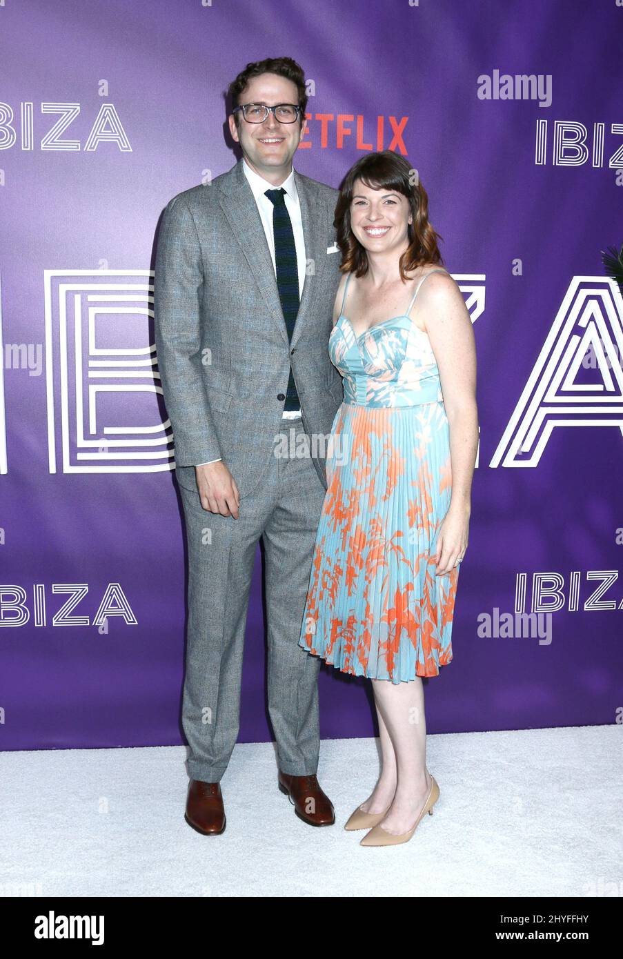 Humphrey Ker & wife Megan Ganz attending Netflix's 'Ibiza' premiere Held at the AMC Loews Lincoln Square on May 21, 2018 Stock Photo