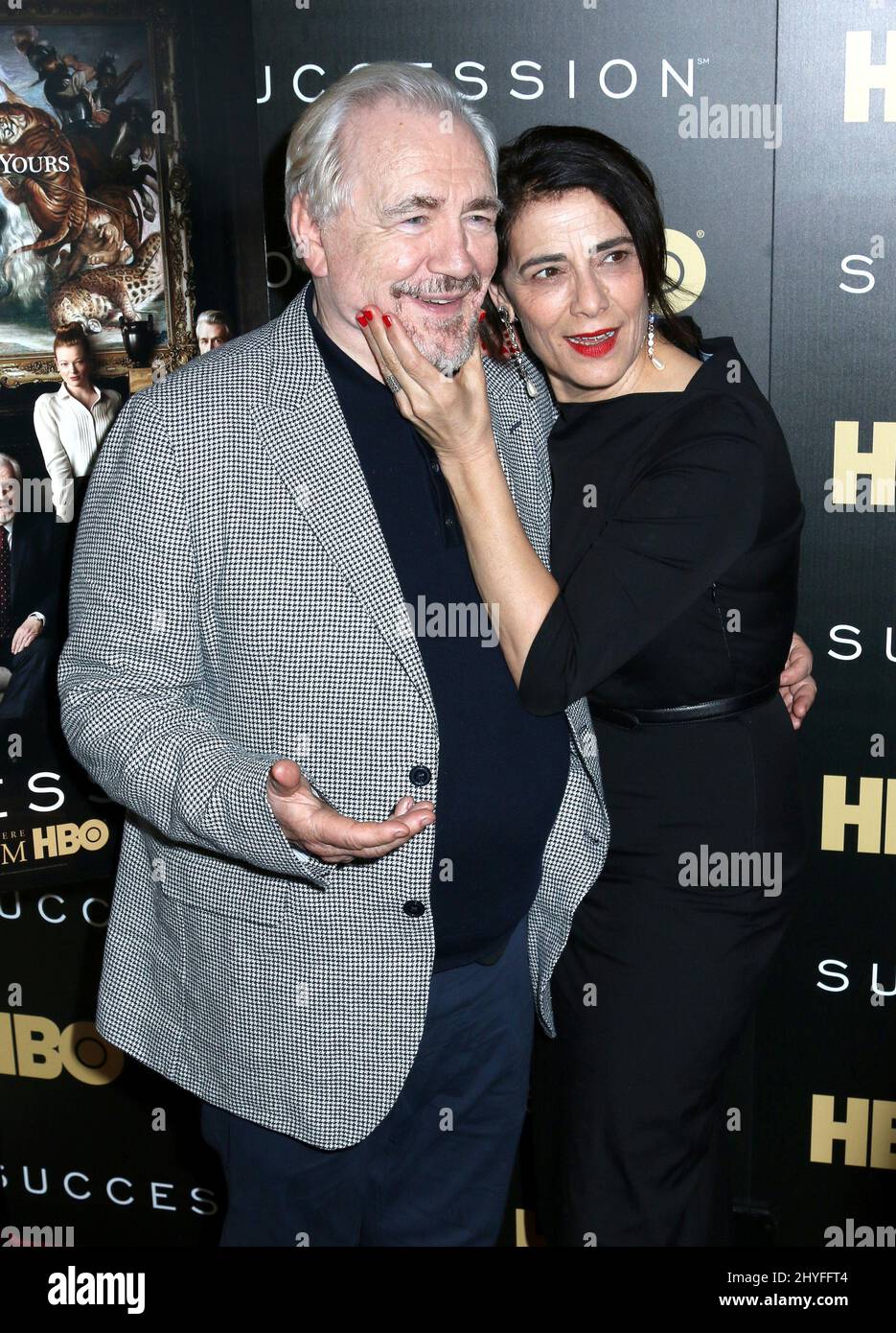 Brian Cox & Hiam Abbass attending HBO's 'Succession' Premiere Held at