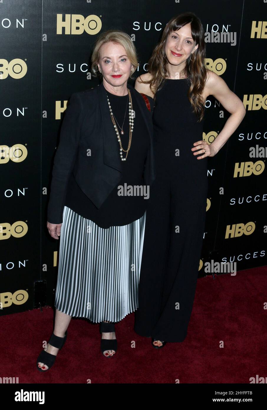 J. Smith-Cameron & Natalie Gold attending HBO's 'Succession' Premiere Held at the Time Warner Center on May 22, 2018. Stock Photo