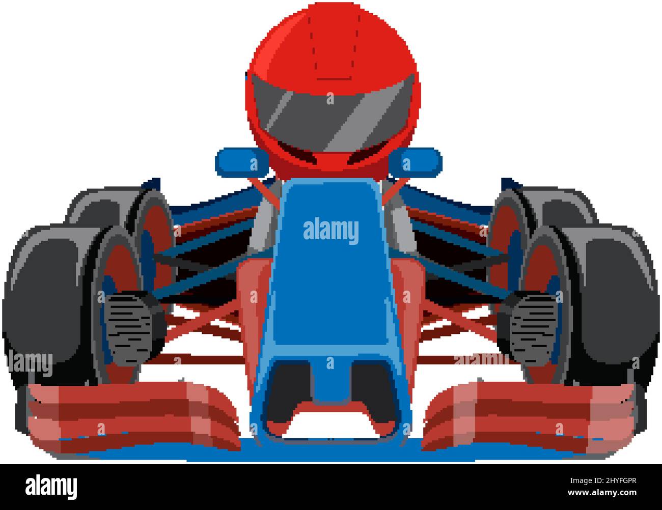 A formula racing car with a racer illustration Stock Vector Image & Art ...