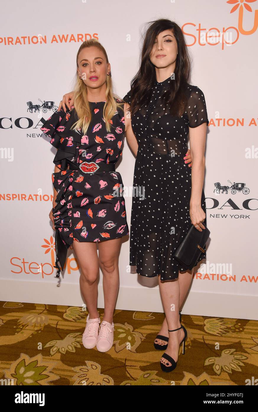 Kaley Cuoco and Briana Cuoco attending the Inspiration Awards benefiting  Step Up held at the Beverly Wilshire Hotel in Beverly Hills, California  Stock Photo - Alamy