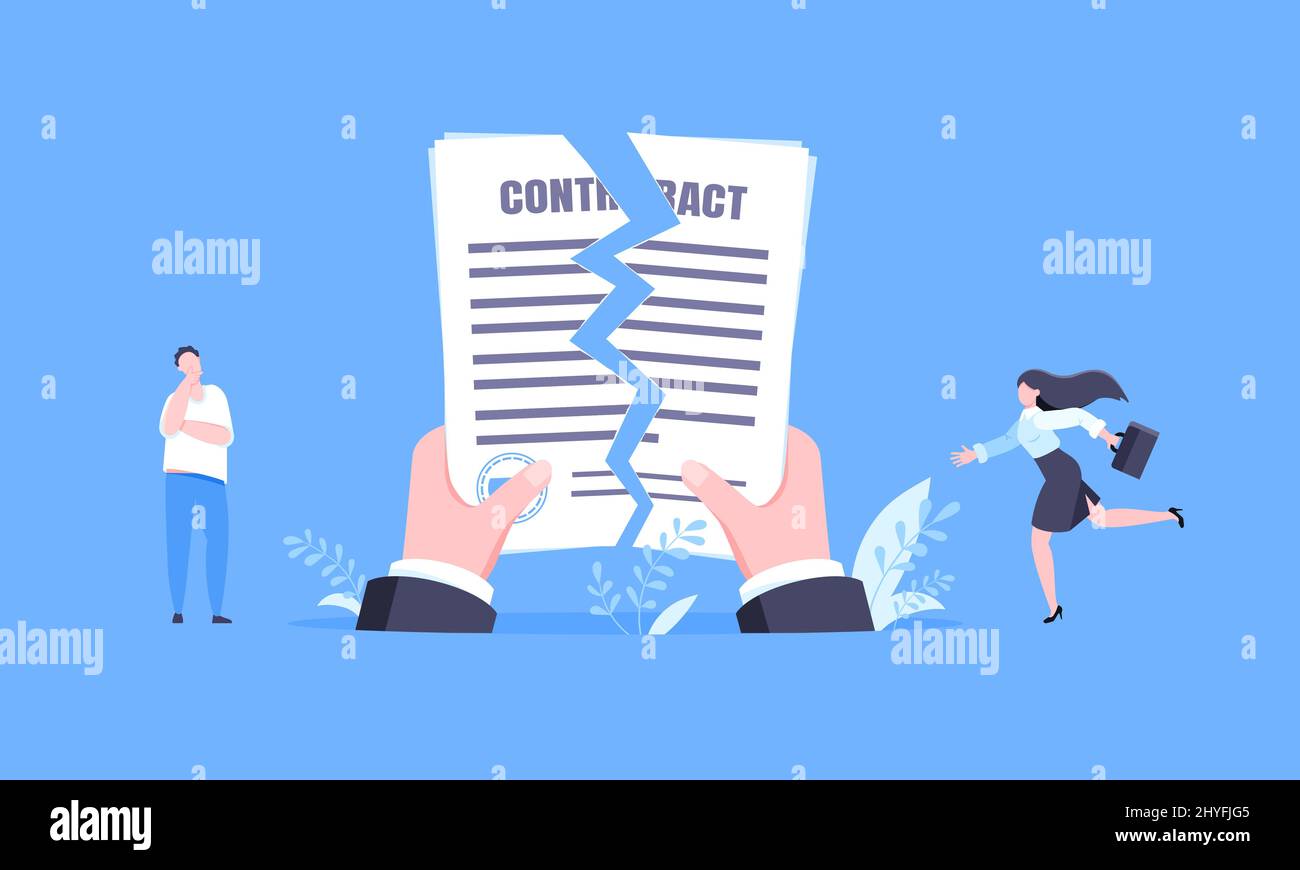 Contract cancellation business concept Stock Vector Image & Art - Alamy