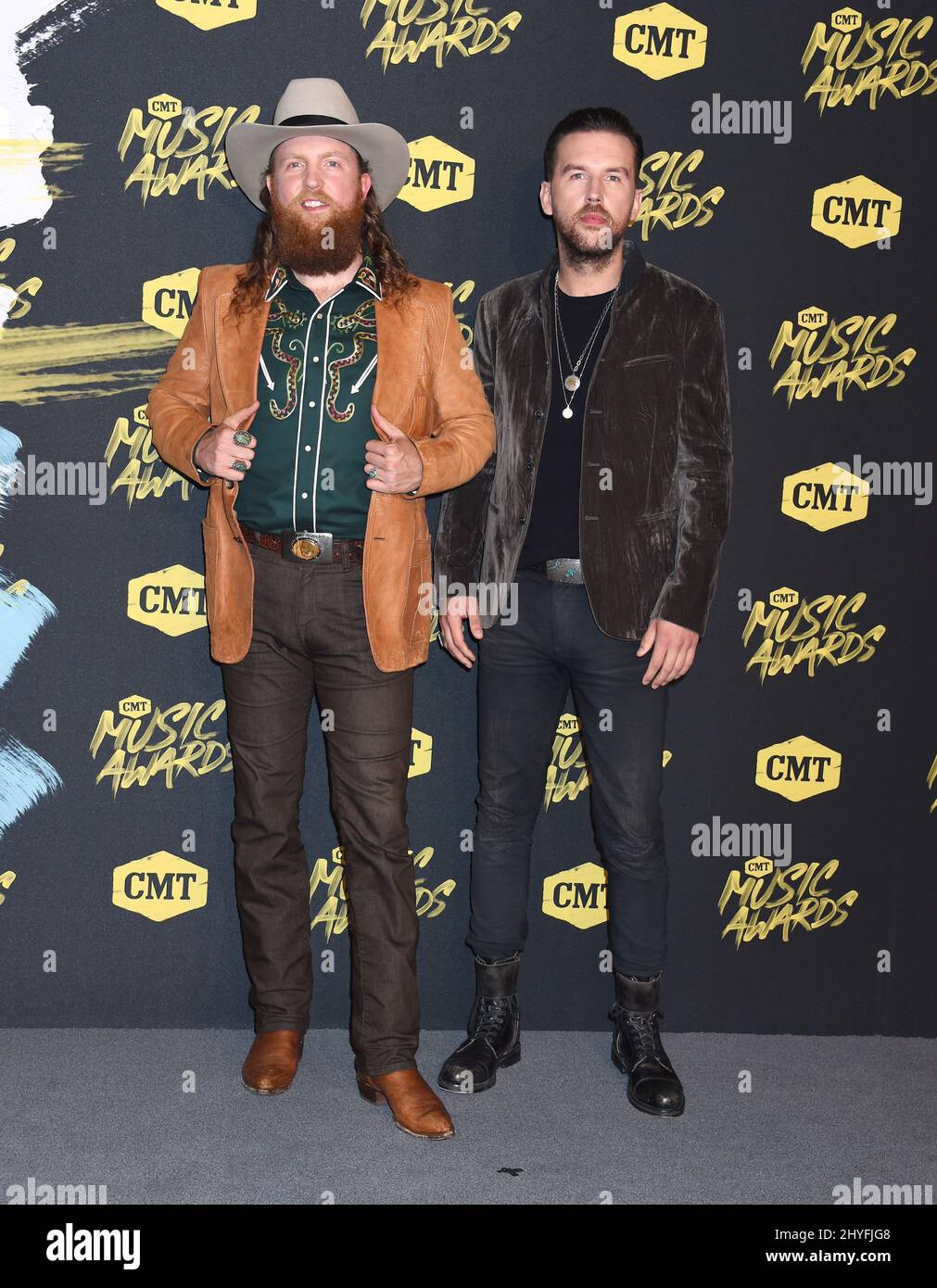 Brothers Osborne at the 2018 CMT Music Awards held at Bridgestone Arena on June 6, 2018 in Nashville, Tennessee Stock Photo