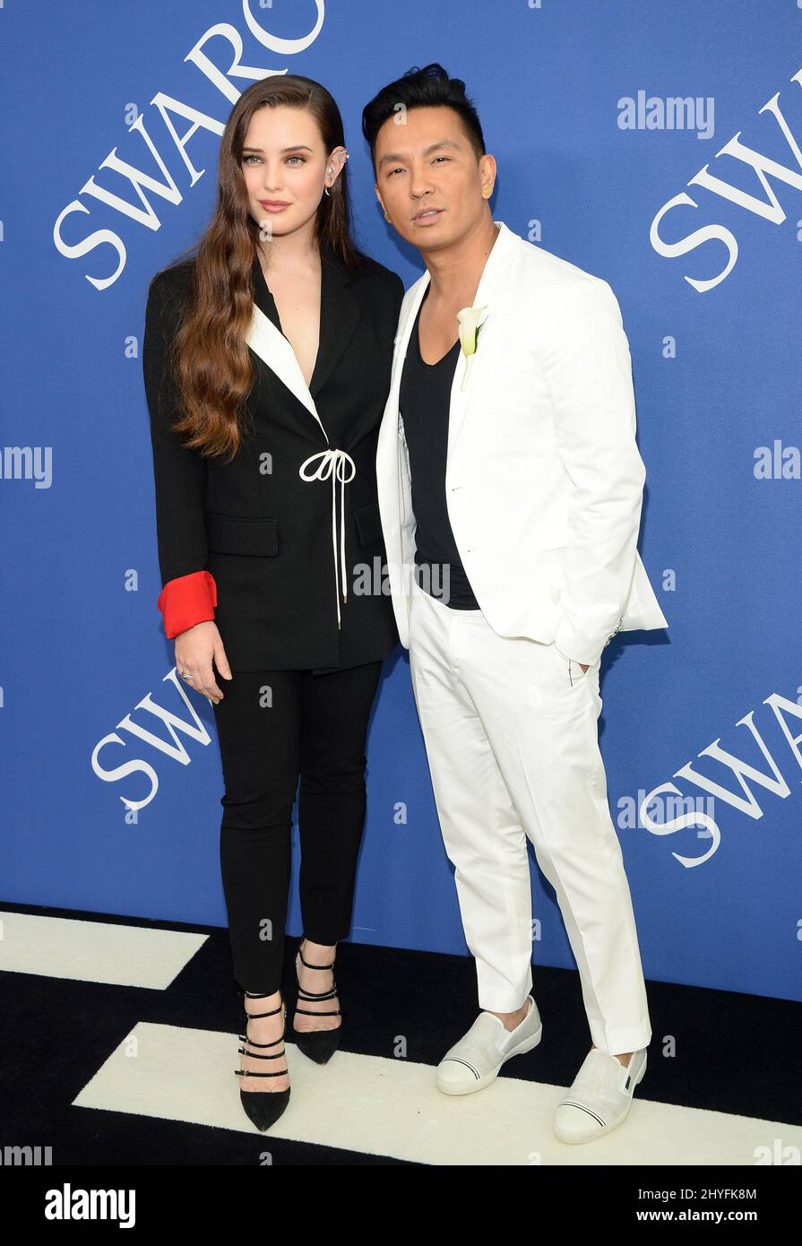 Katherine Langford and Prabal Gurung at the 2018 CFDA Fashion Awards held at the Brooklyn Museum on June 4, 2018 in Brooklyn, NY Stock Photo