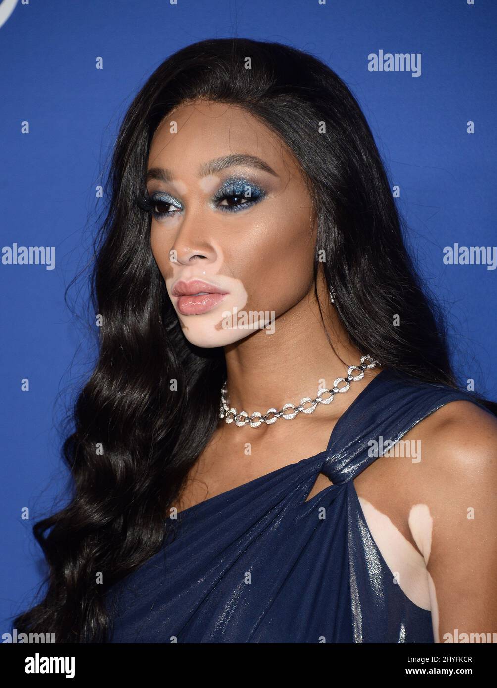 Winnie Harlow at the 2018 CFDA Fashion Awards held at the Brooklyn Museum on June 4, 2018 in Brooklyn, NY Stock Photo