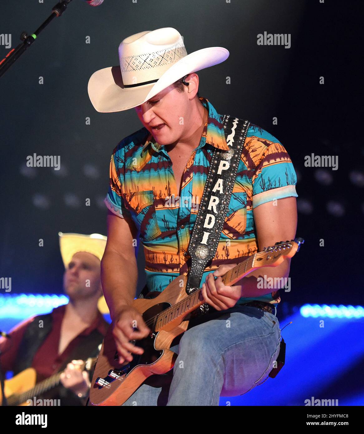 Jon Pardi attending the CMA Music Fest Nightly Concert held at Nissan Stadium Stock Photo