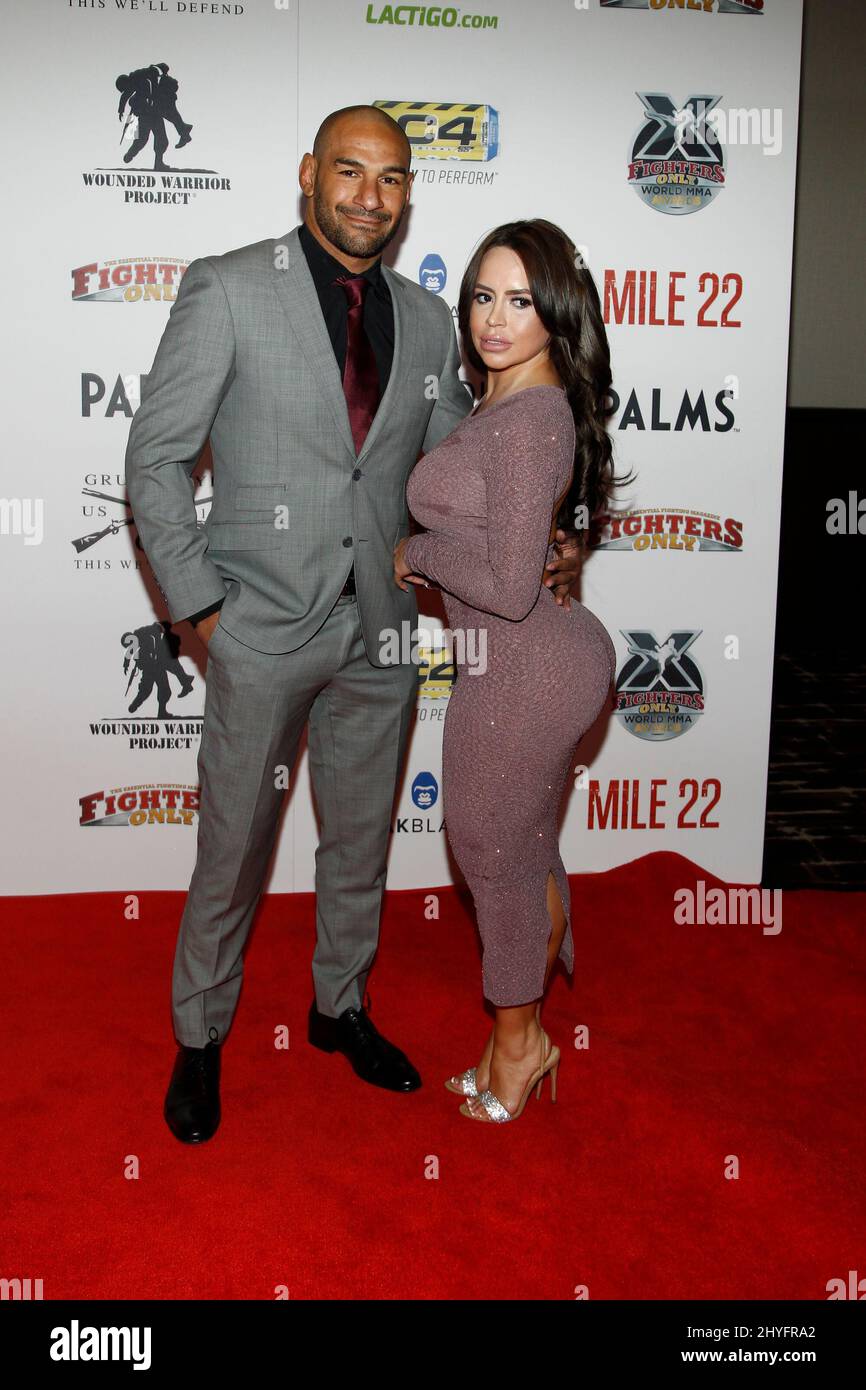 Jay Hieron, Jackie Petzak at the 10th Annual Fighters Only World Mixed Martial Arts Awards held at the Palms Casino Resort on July 3, 2018 Las Vegas, USA. Stock Photo