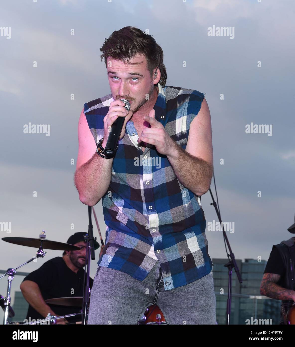 Wallen performing during the BMI Rooftop on the Row