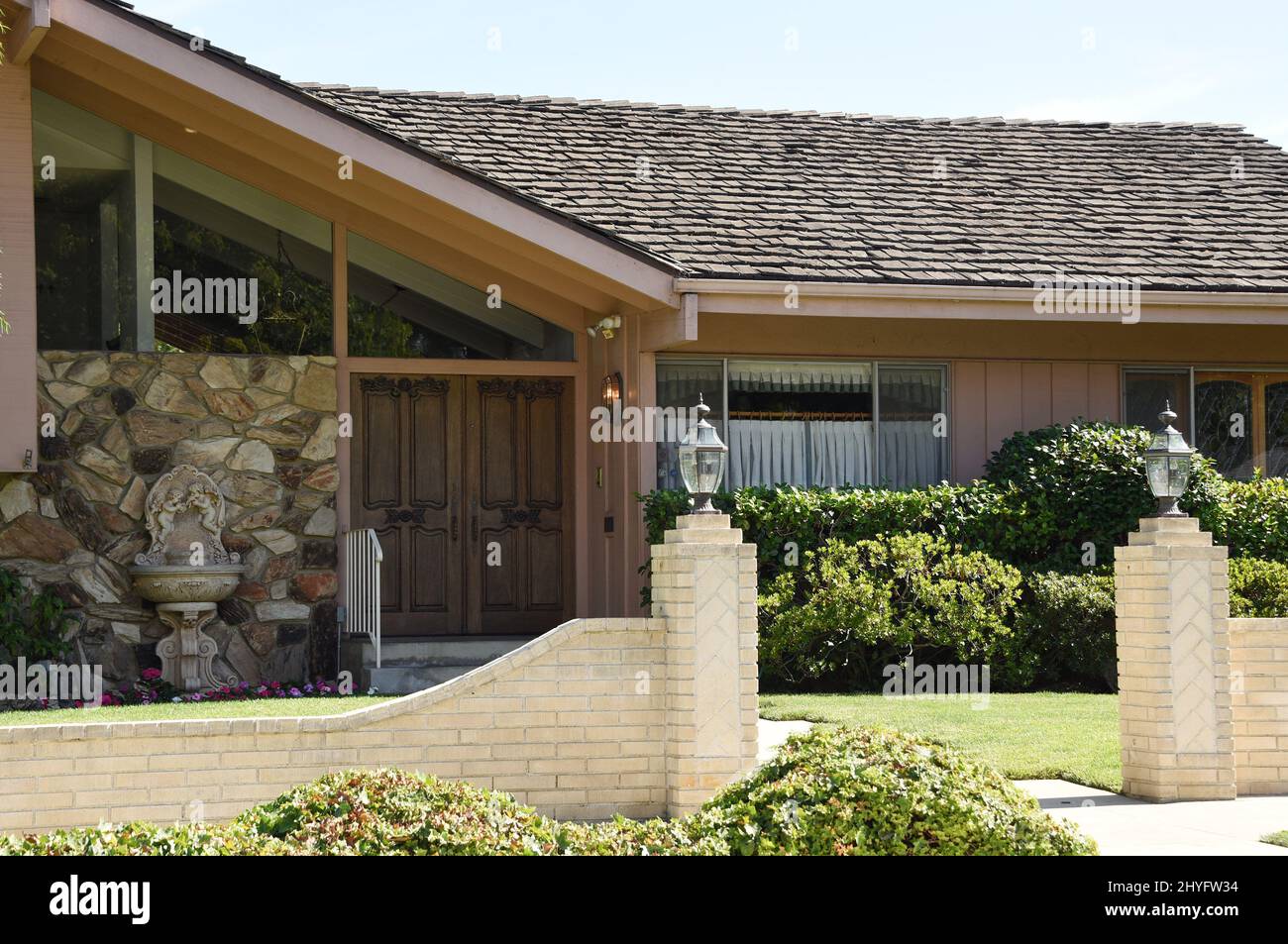 A general view of the iconic Brady Bunch home the clan once lived in is ...