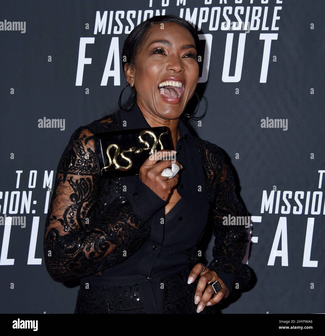 Angela Bassett attending the Washington DC premiere of Mission