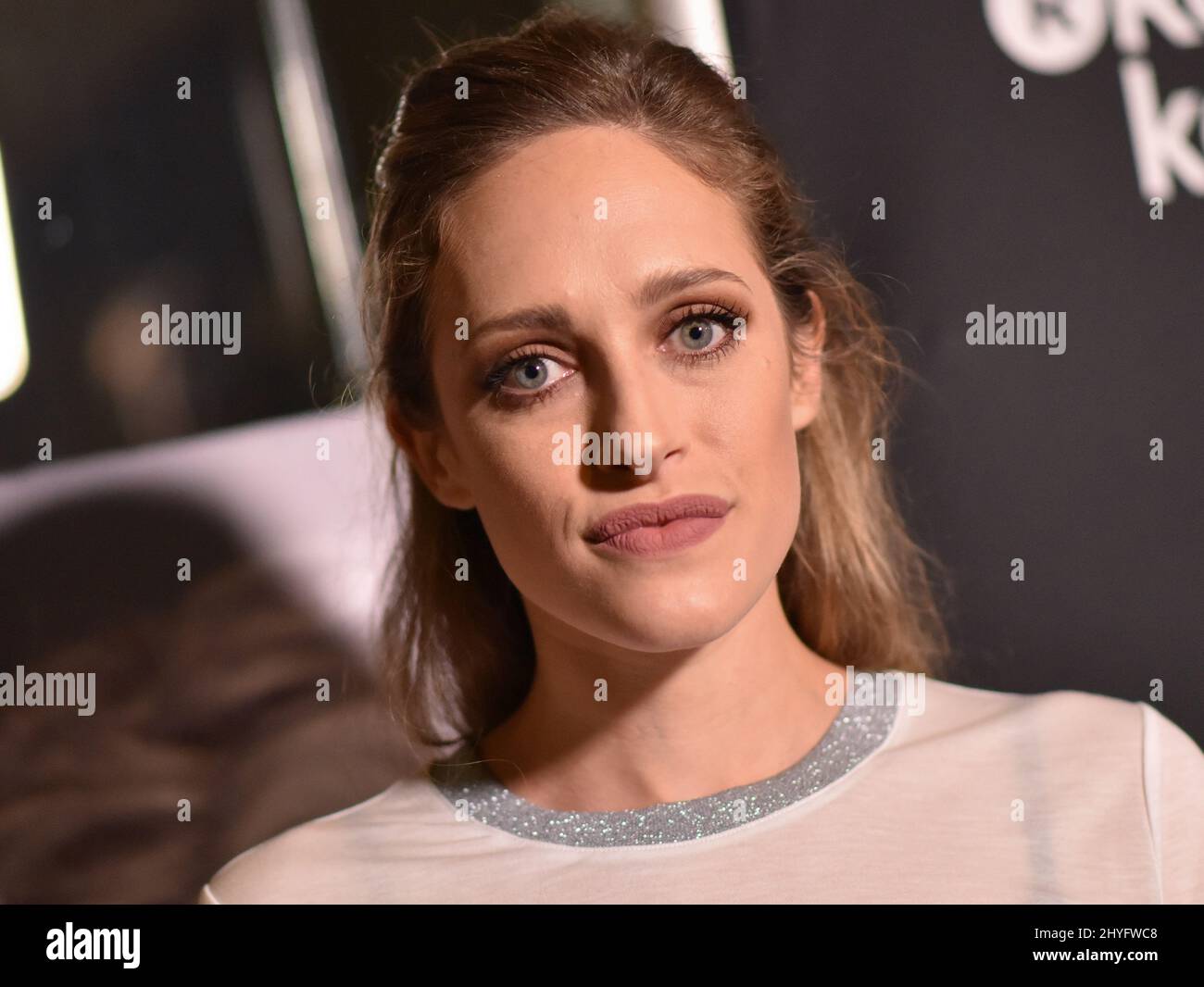 Carly Chaikin attending the Los Angeles premiere of The Wife Stock