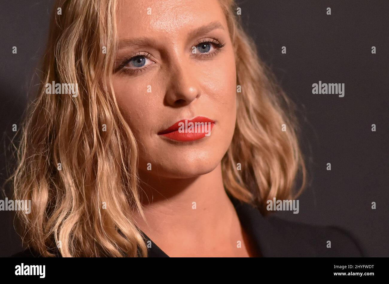 Annie Starke attending the Los Angeles premiere of The Wife Stock Photo