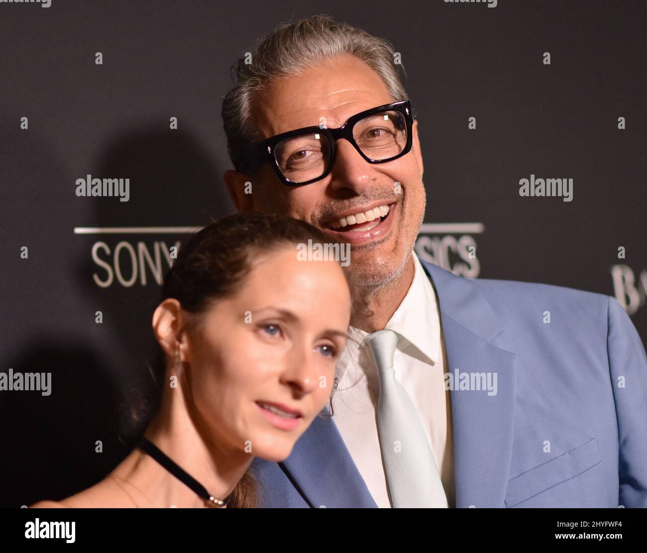 Jeff Goldblum and Emilie Livingston attending the Los Angeles premiere of The Wife Stock Photo