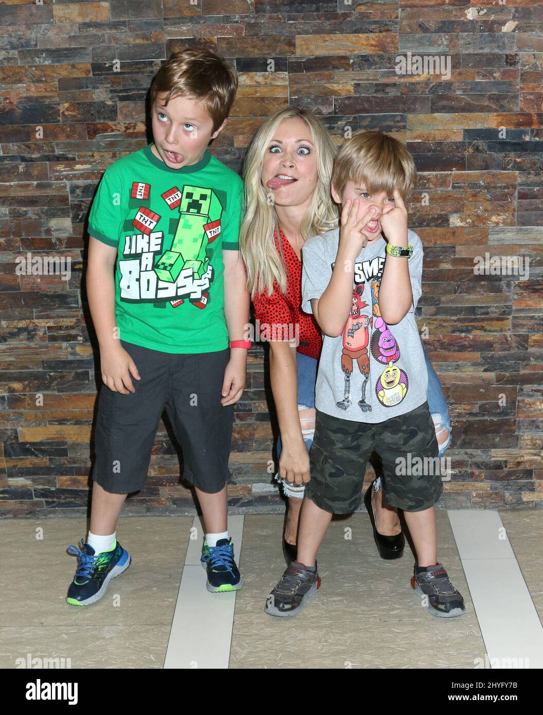 Emme Rylan with sons Jackson & Levi attending the General Hospital Fan ...