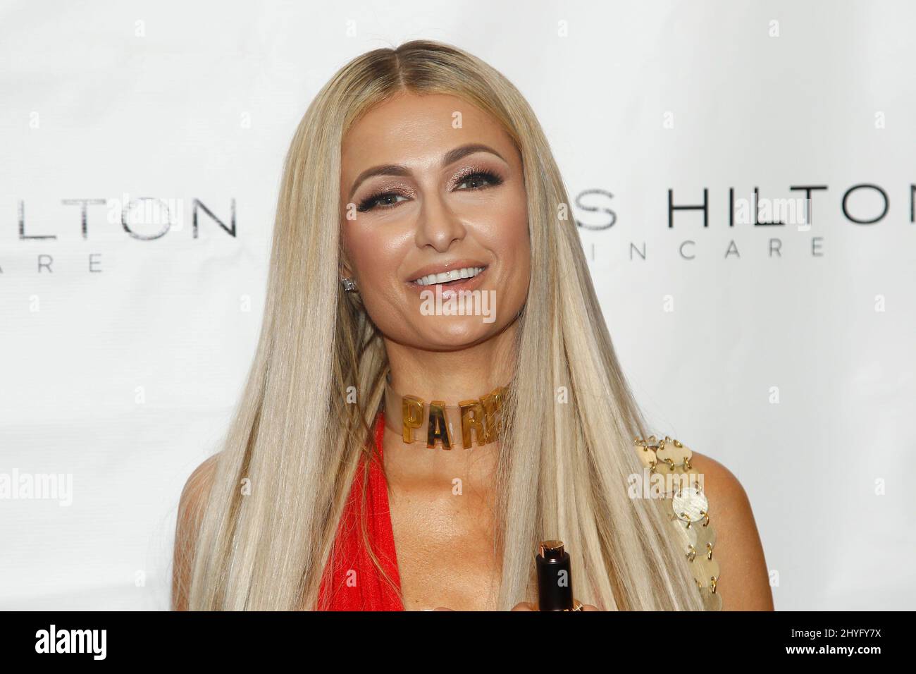Paris Hilton attending a photocall at the COSMOPROF North America