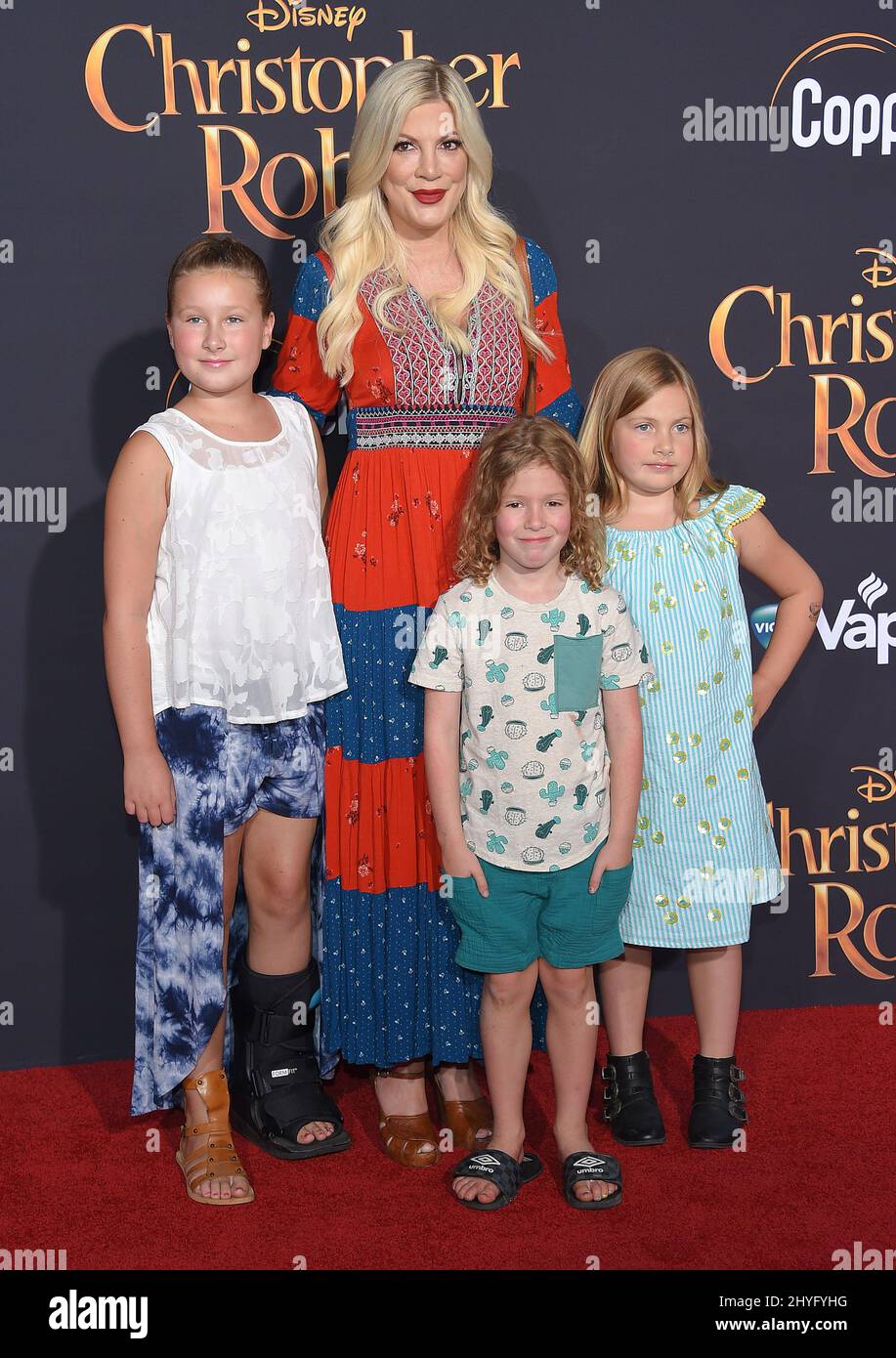 Tori Spelling, Stella McDermott, Hattie McDermott and Finn McDer