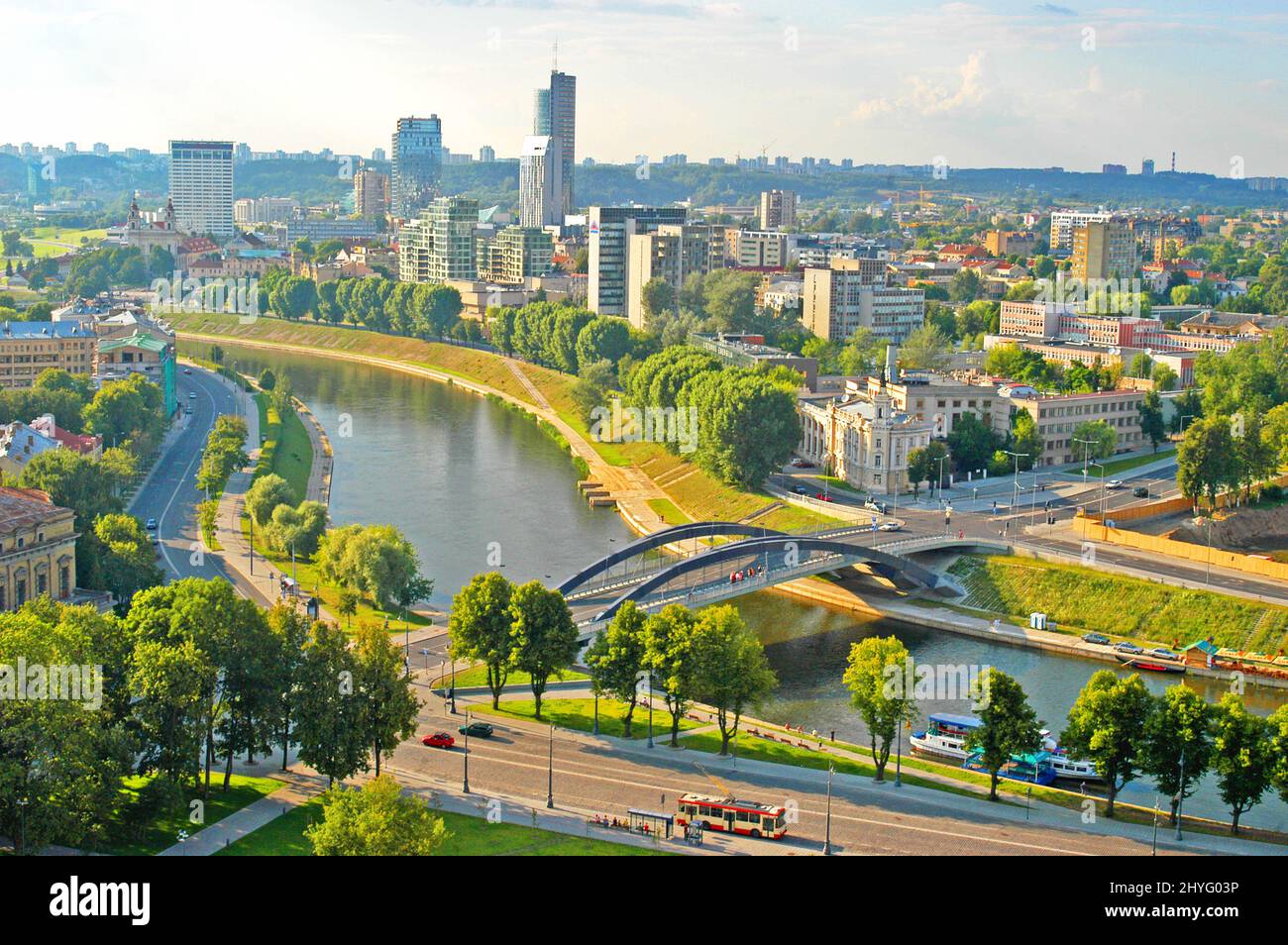 Vilnius, Neris river, Lithuania Stock Photo