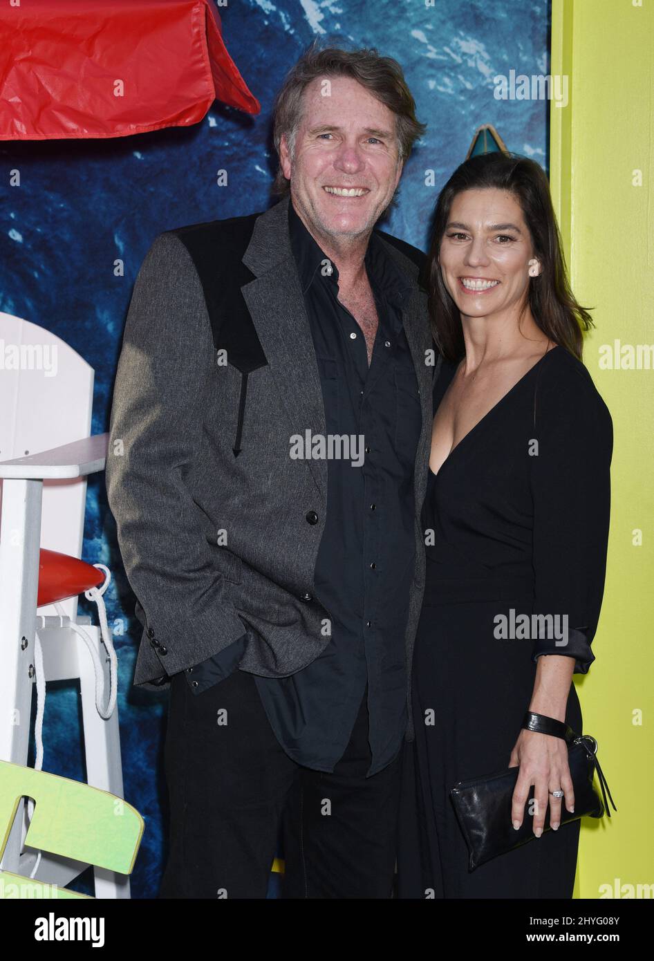 Robert Taylor and Ayisha Davies at Warner Bros. "THE MEG" U.S. Premiere