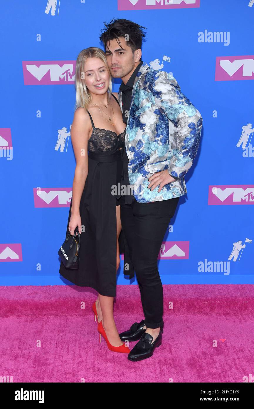 Nico Tortorella and Bethany C. Meyers at the 2018 MTV "VMAs'" held at