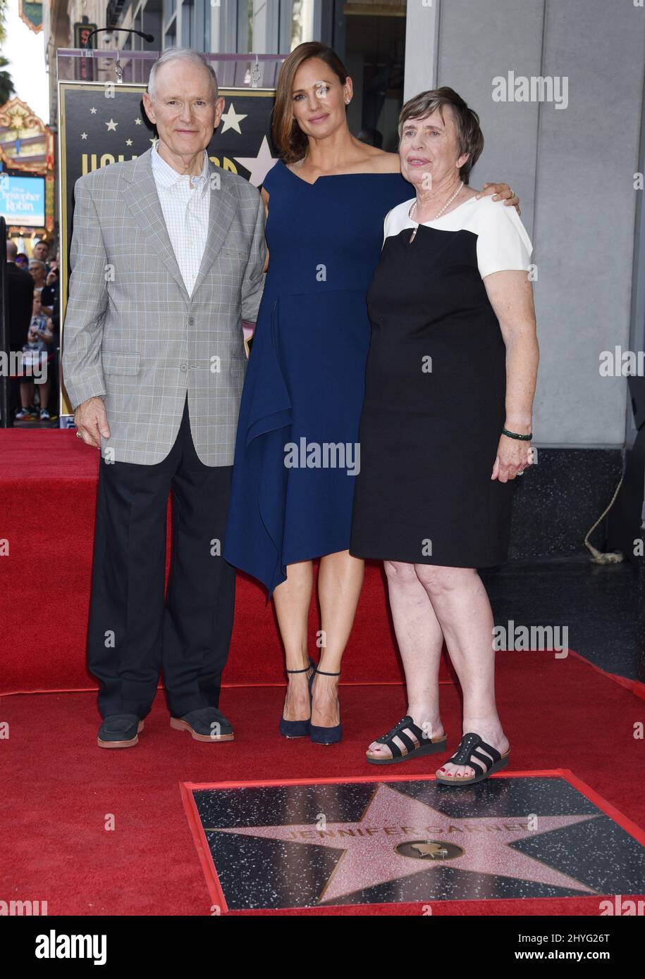 William Garner, Jennifer Garner and Patricia Garner at the Jennifer