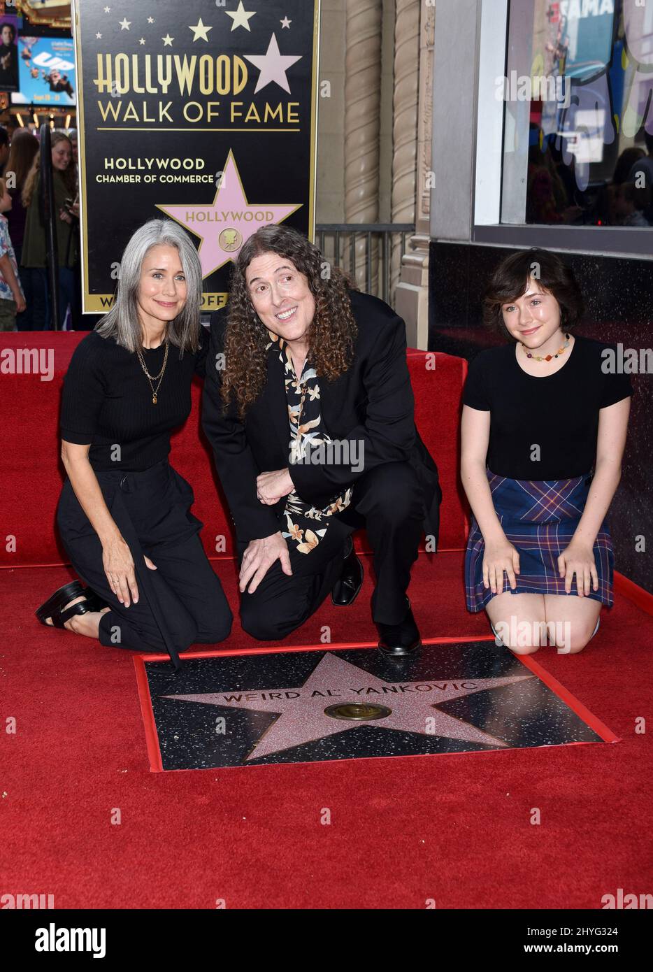 Weird Al Yankovic, Suzanne Yankovic and Nina Yankovic at the Weird Al ...