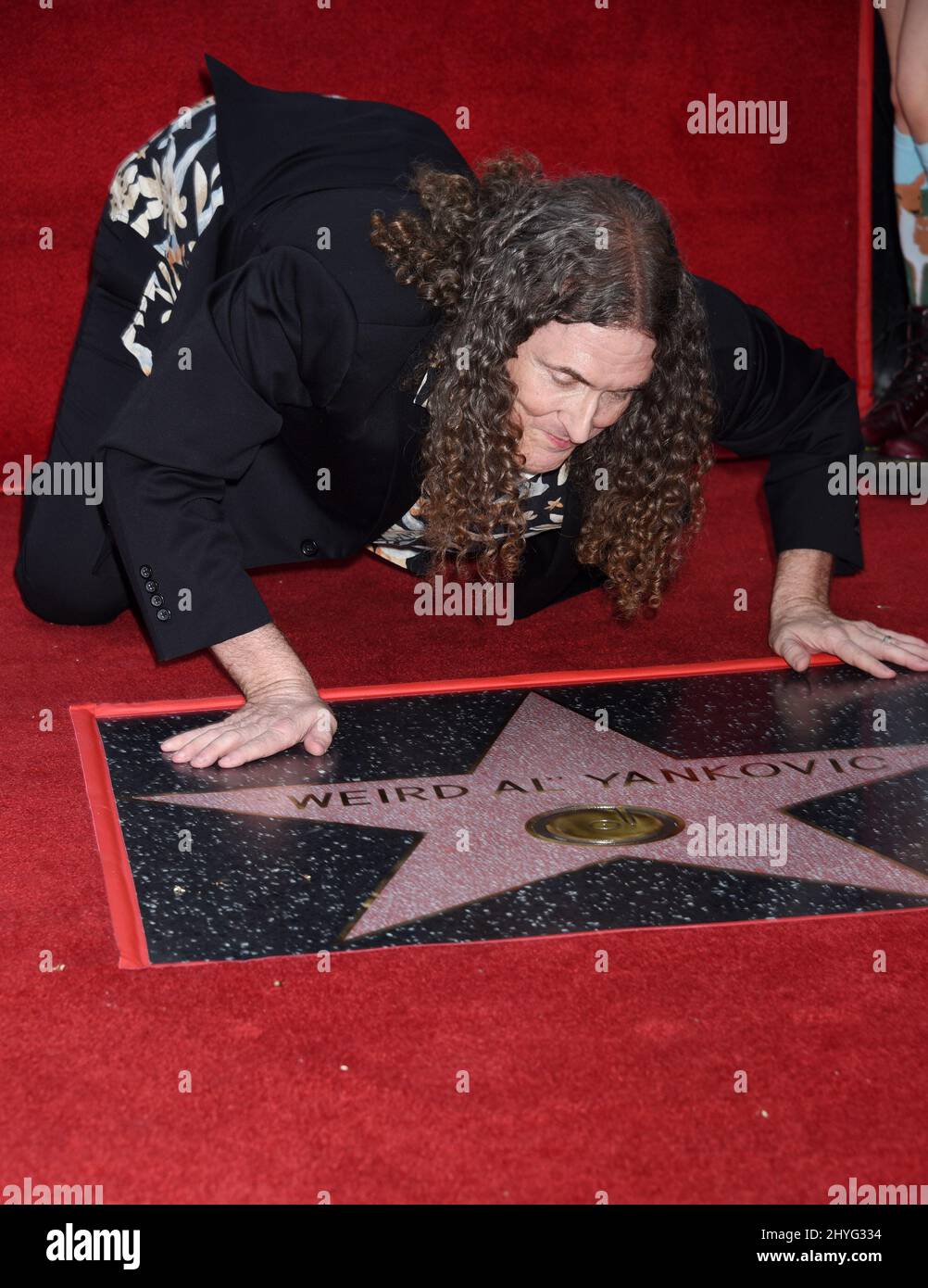 Weird Al Yankovic at the Weird Al Yankovic Hollywood Walk Of Fame
