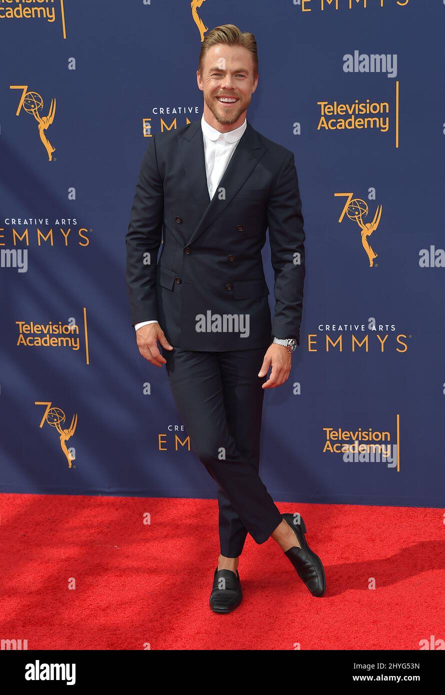 Derek Hough arrives at the 70th Primetime Creative Arts Emmy Awards