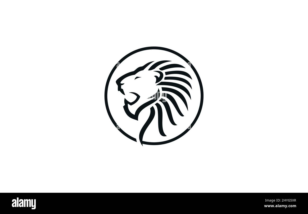 Lion and Lion Head Logo Design for your brand and business Stock Vector
