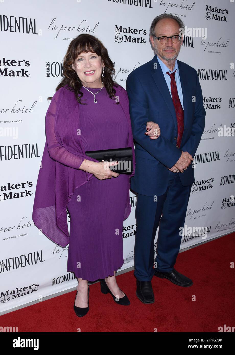 Ann Dowd and Lawrence Arancio at Los Angeles Confidential and Elisabeth Moss Celebrate The Emmys held at the Kimpton La Peer Hotel on September 16, 2018 in West Hollywood, USA Stock Photo