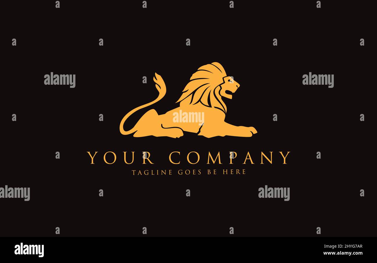 Lion and Lion Head Logo Design for your brand and business Stock Vector