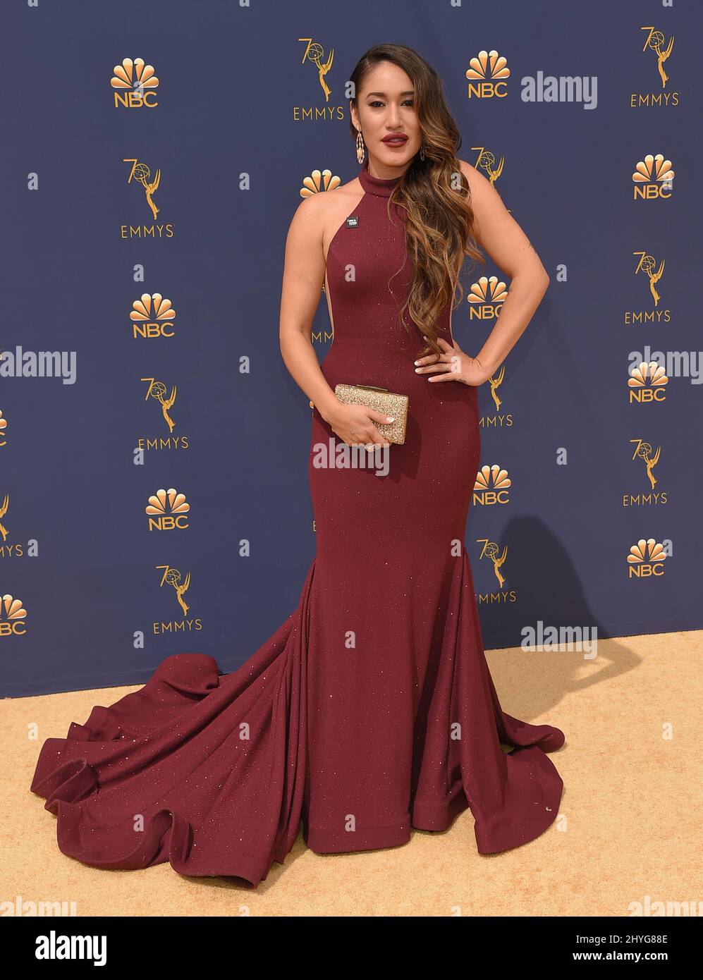 Q'orianka Kilcher at the 70th Primetime Emmy Awards held at Microsoft