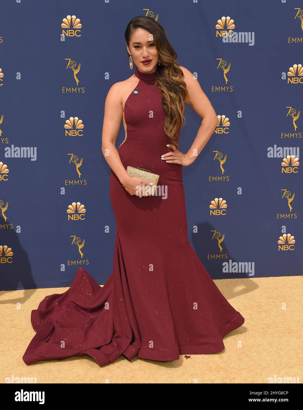 Q'orianka Kilcher at the 70th Primetime Emmy Awards held at Microsoft