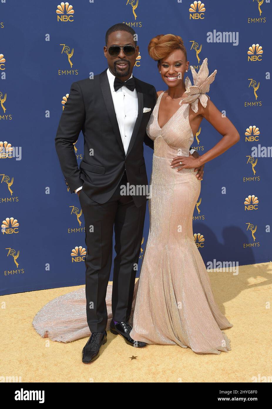 Sterling K. Brown and Ryan Michelle Bathe at the 70th Primetime Emmy