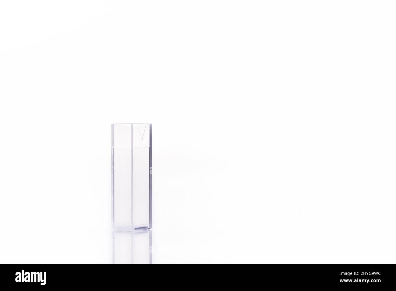 Plastic cuvette used in chemical spectroscopy analysis Stock Photo Alamy