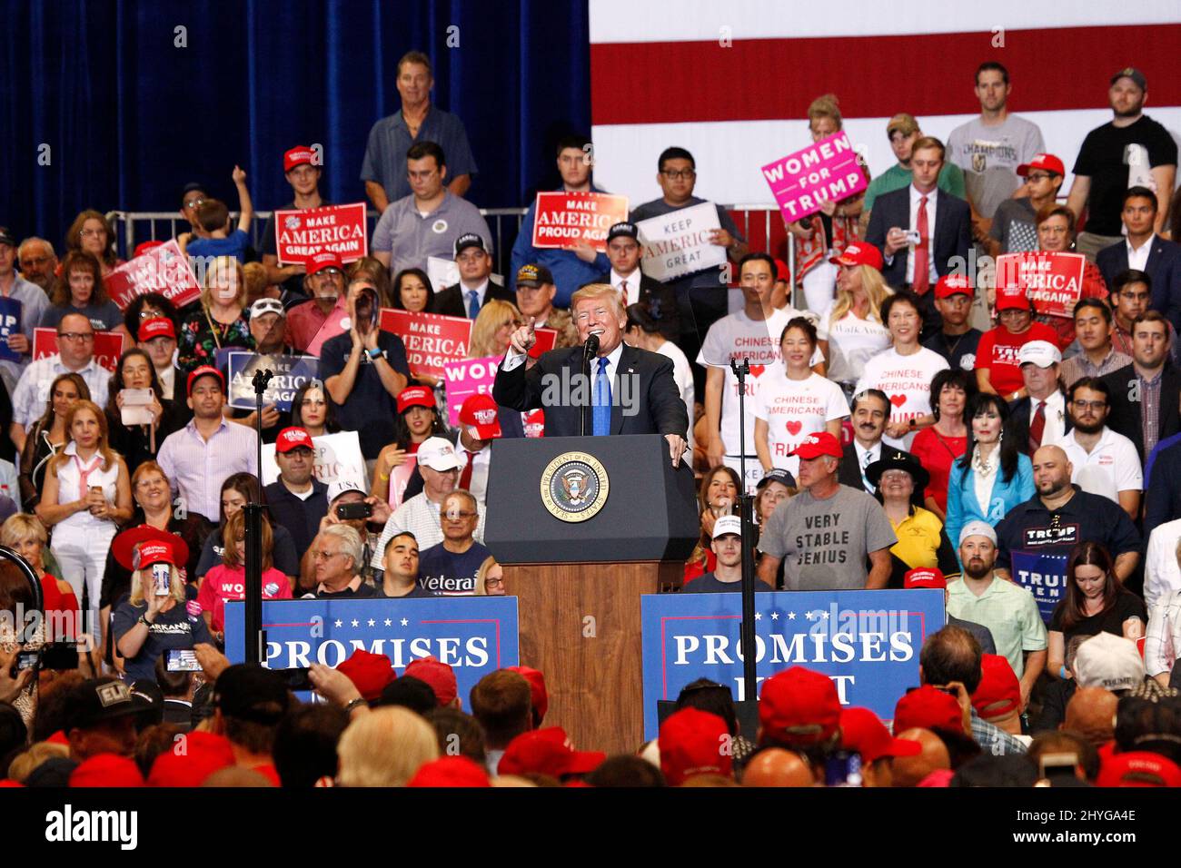 President Donald Trump 'Make America Great Again Rally' Stock Photo