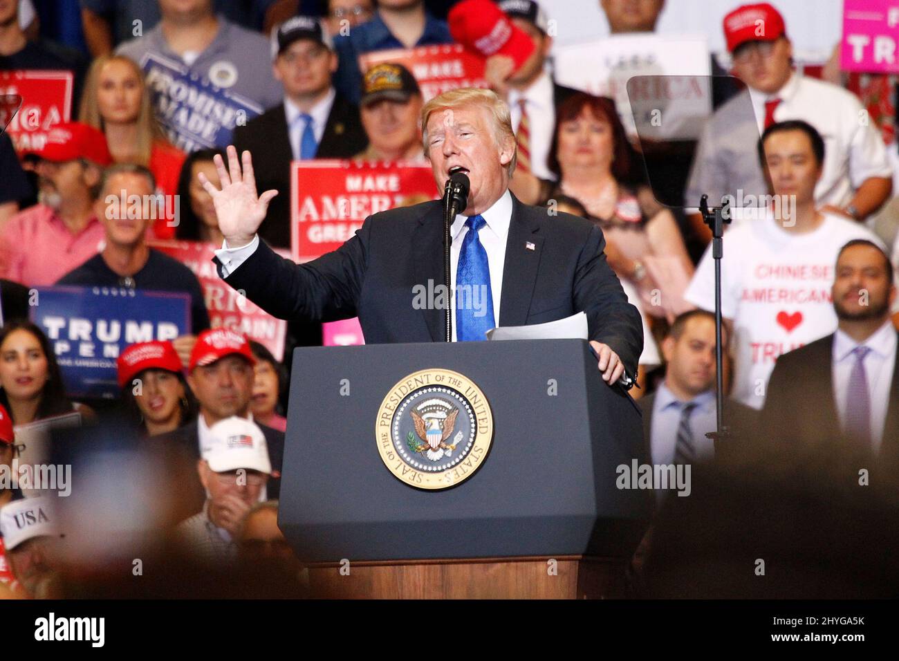 President Donald Trump 'Make America Great Again Rally' Stock Photo