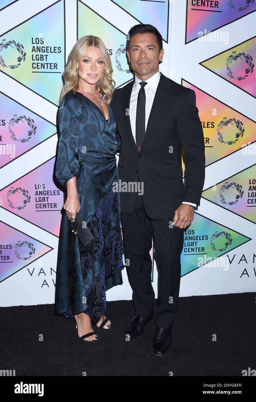 Kelly Ripa and Mark Consuelos attending the Los Angeles LGBT Center's