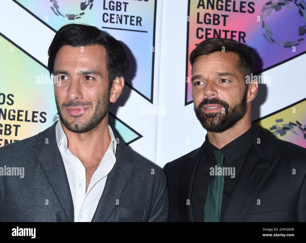 Ricky Martin and Jwan Yosef attending the Los Angeles LGBT Center's