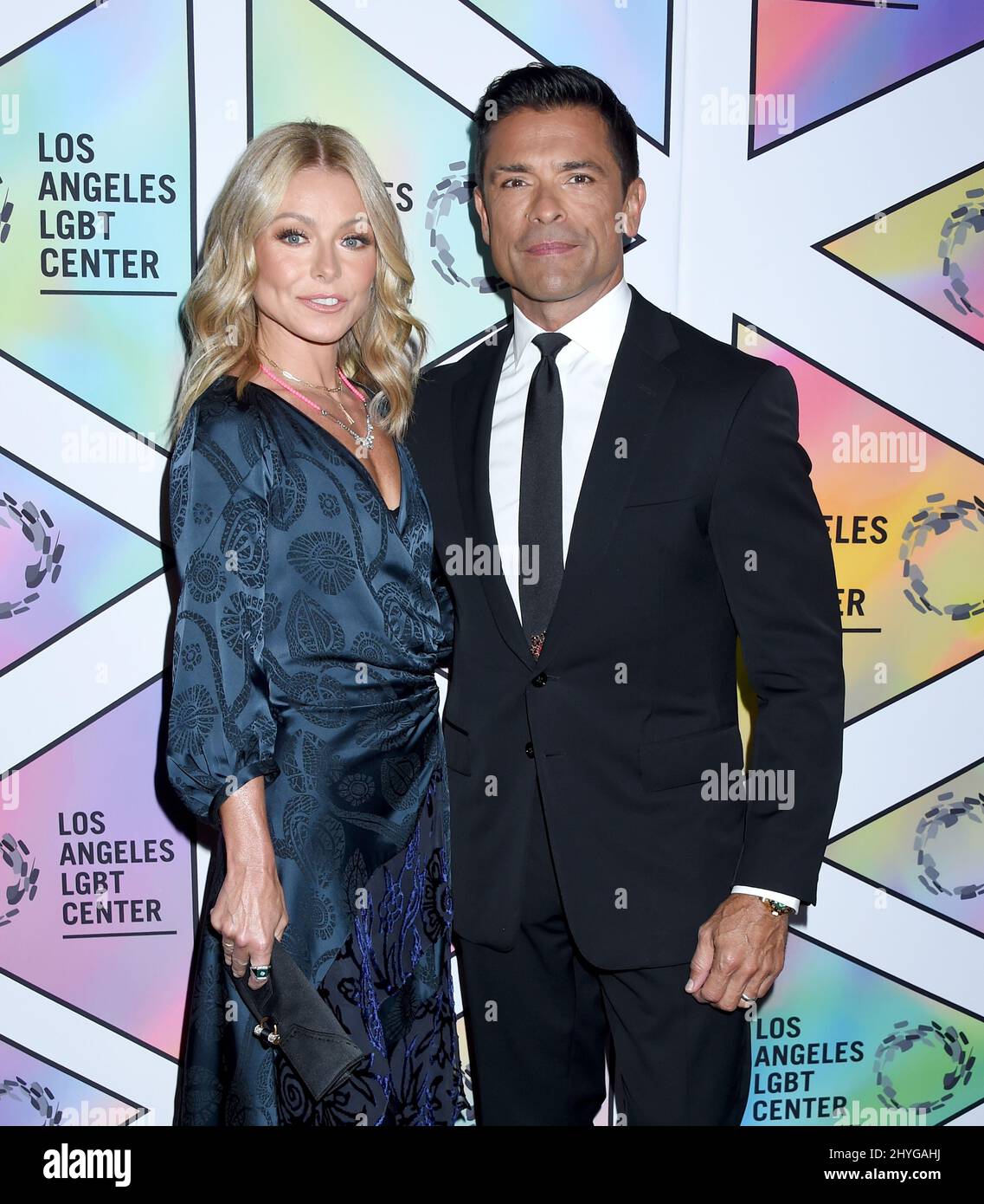Kelly Ripa and Mark Consuelos attending the Los Angeles LGBT Center's