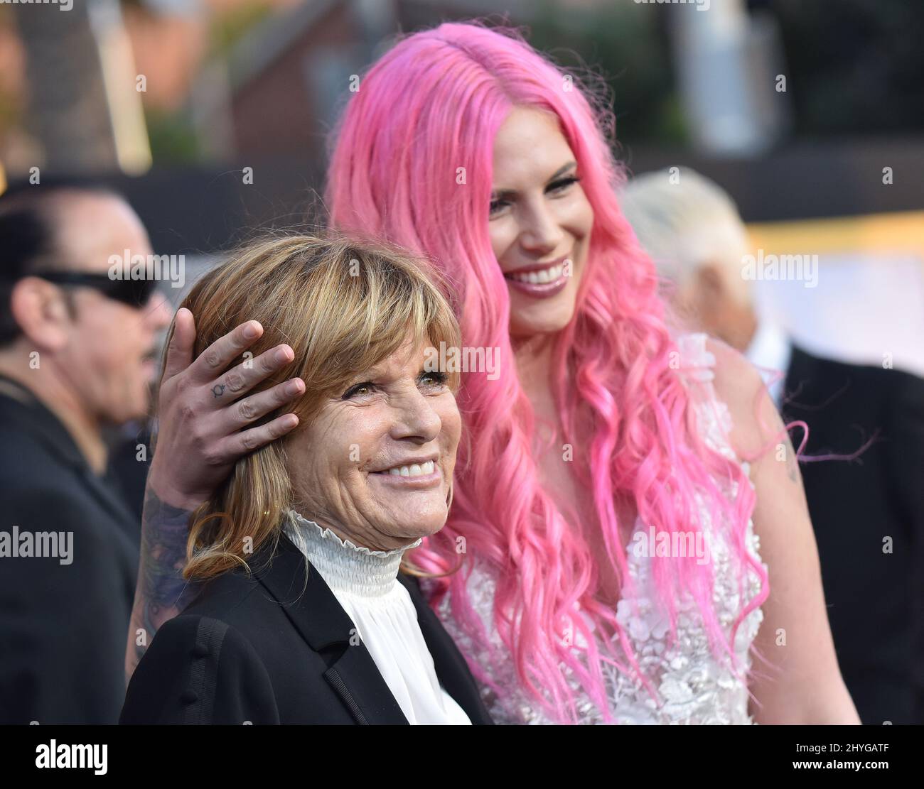 Katharine Ross and Cleo Rose Elliott attending the premiere of A Star Is Born, in Los Angeles, California Stock Photo