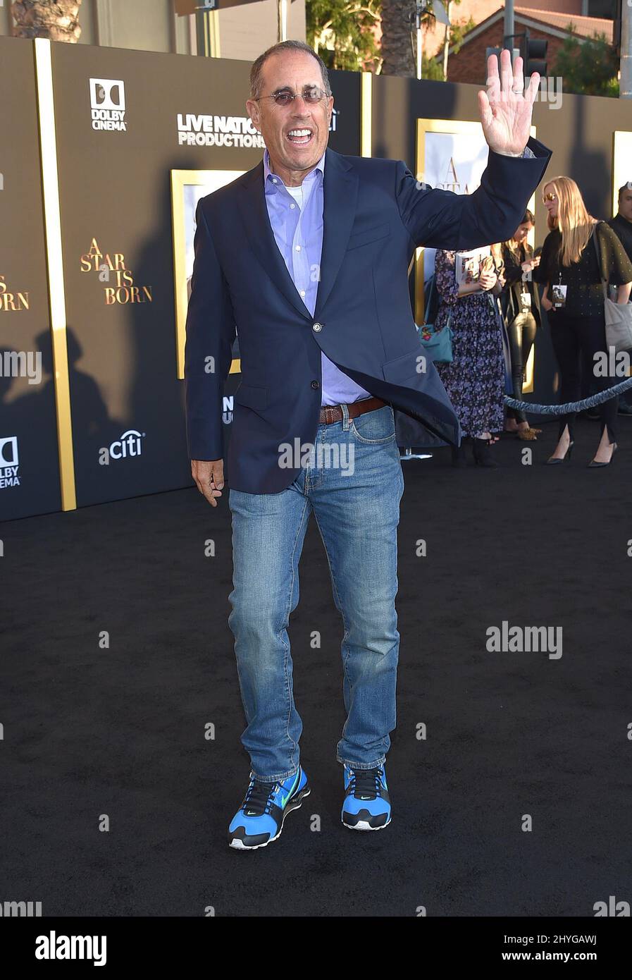 Jerry Seinfeld attending the premiere of A Star Is Born, in Los Angeles, California Stock Photo