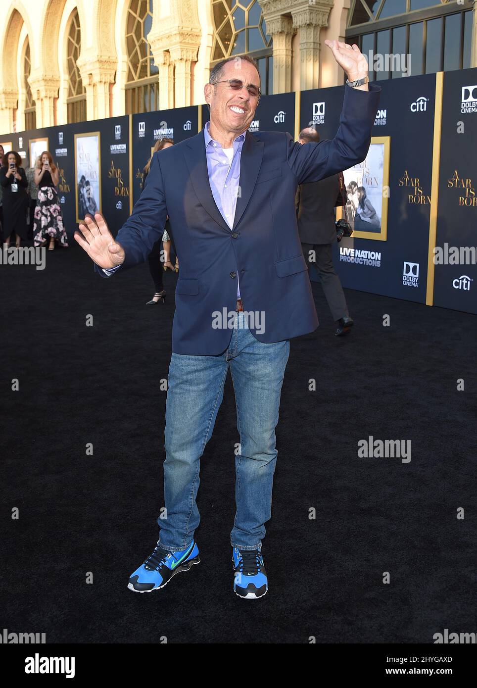 Jerry Seinfeld attending the premiere of A Star Is Born, in Los Angeles, California Stock Photo