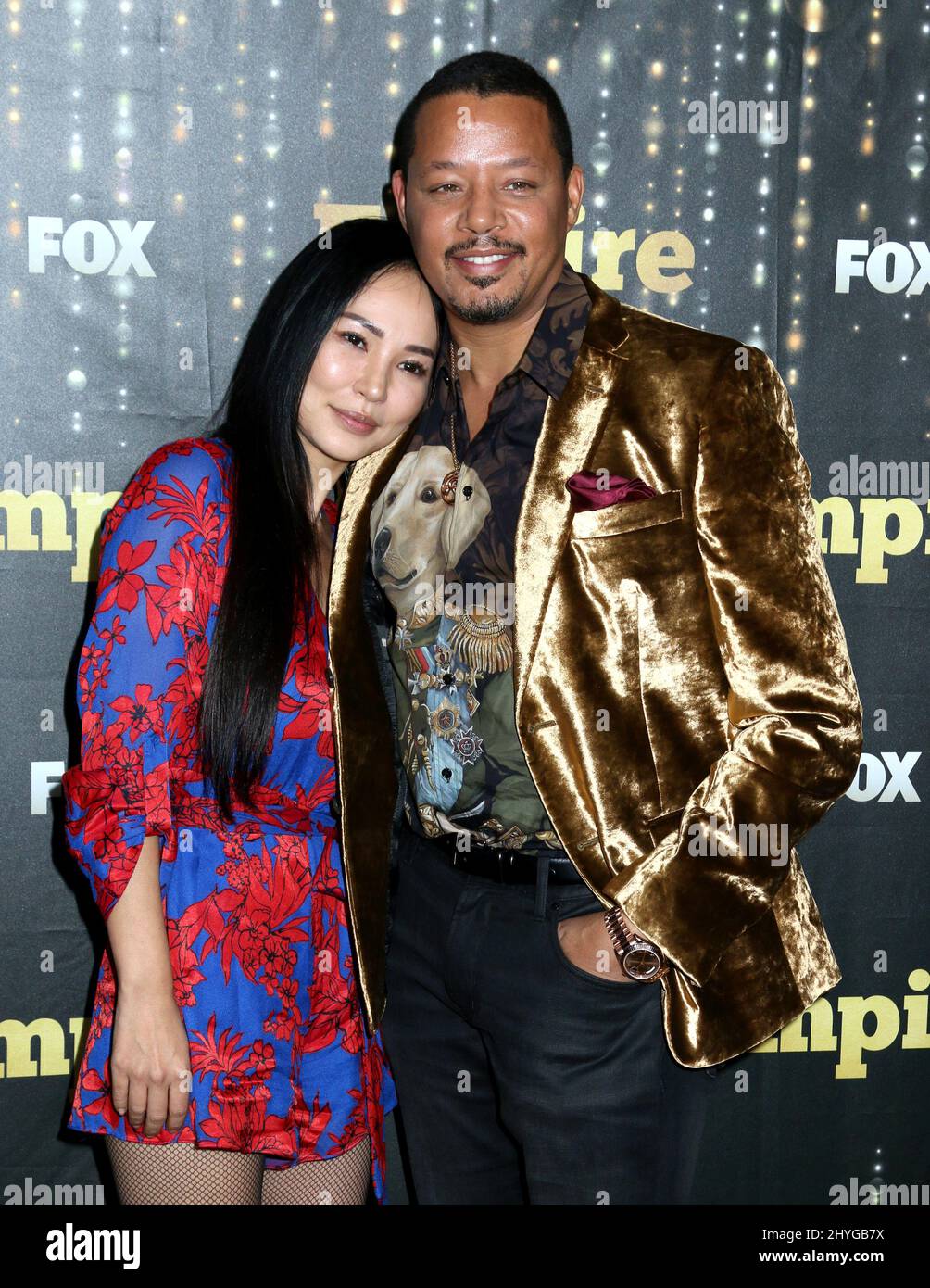 Terrence Howard & Mira Pak attending the premiere ofseason five of