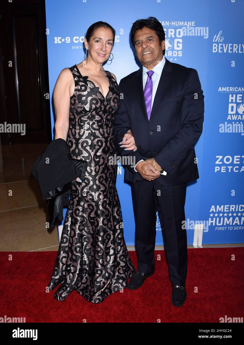 Erik Estrada and Nanette Estrada at the 2018 American Humane Hero Dog Awards held at the Beverly Hilton Hotel on September 29, 2018 in Beverly Hills, USA. Stock Photo
