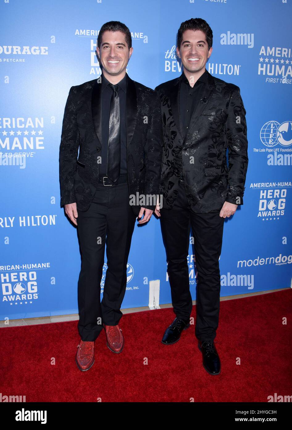 Will Nunziata and Anthony Nunziata at the 2018 American Humane Hero Dog Awards held at the Beverly Hilton Hotel on September 29, 2018 in Beverly Hills, USA. Stock Photo